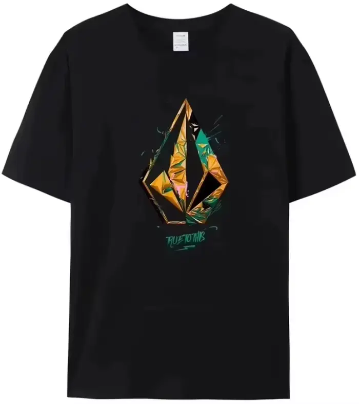 Nouveau T-shirt en coton Volcom pour homme et femme, marque de luxe, mode, grande taille, haut décon