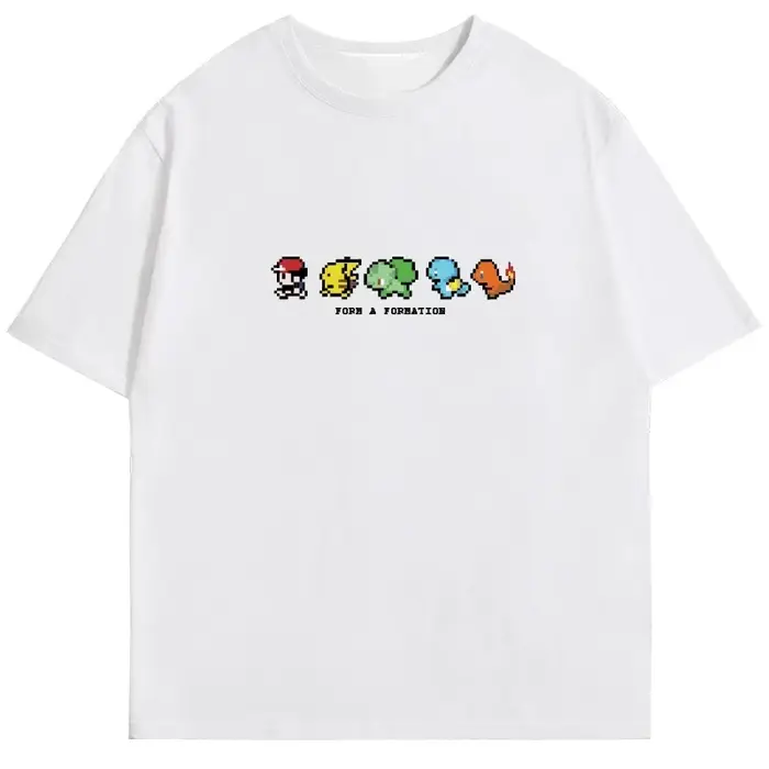 Pixel imprimé t-shirt à manches courtes hommes été à la mode marque avant épaule demi manches 2025 n