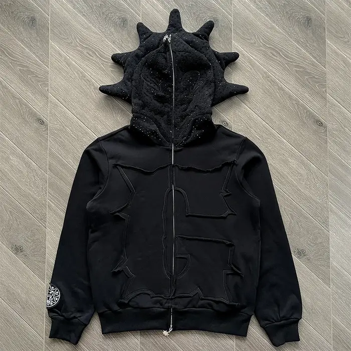 Glo Gang The Glory Sweat à capuche zippé complet brodé Hot Diamond Pull à capuche