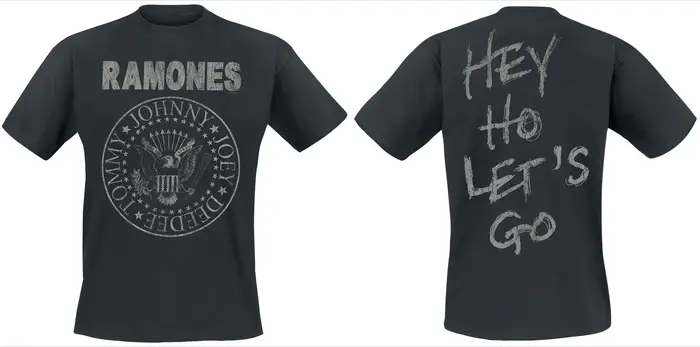 T-shirt imprimé avec l'estacade présidentielle double face de la groupe Ramones, t-shirt neutre déco