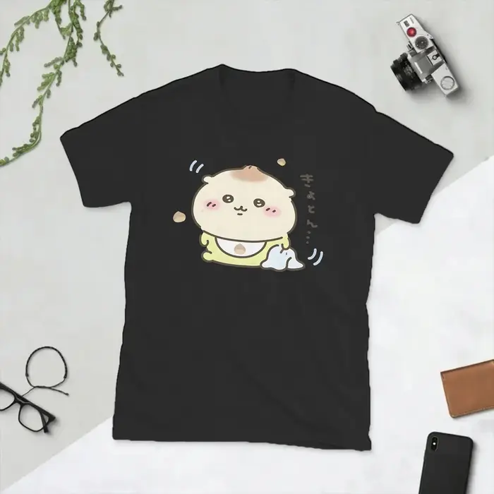 Chiikawas Kurimanju T-shirts pour hommes, t-shirts amusants à manches courtes, col rond, en pur coto