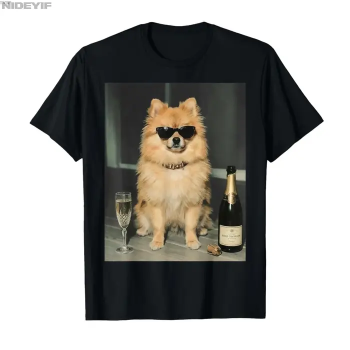 T-shirt Vintage en coton pour hommes et femmes, 100% coton, à manches courtes, avec image de chien P