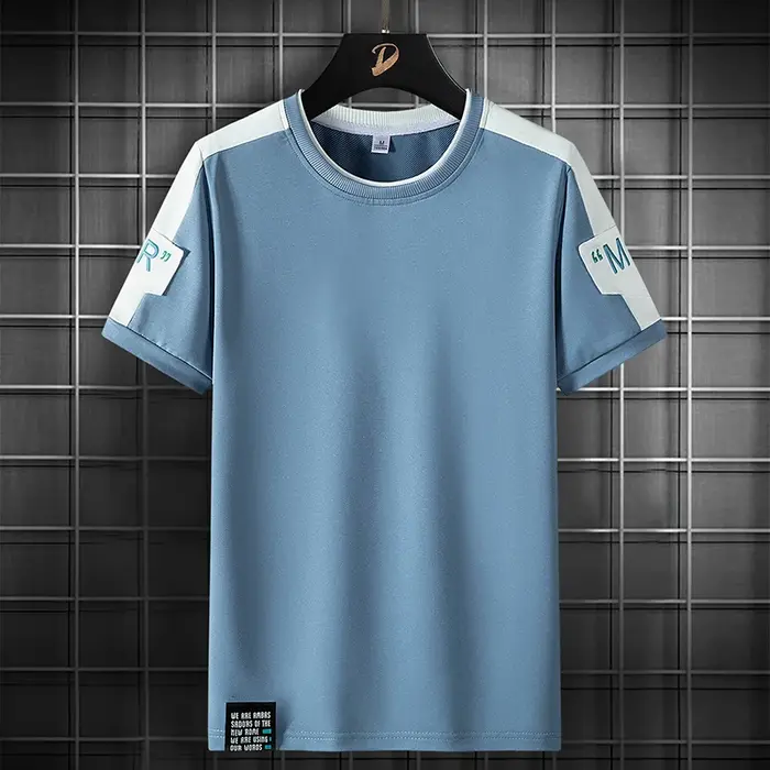 T-shirt à manches courtes pour hommes, blanc et noir, marque classique, vêtements à la mode, grande 