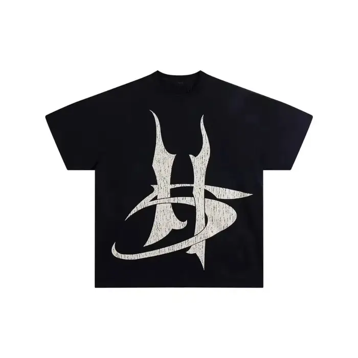 T-shirt gothique HELLSTAR, réimprimé sur nouveau tissu