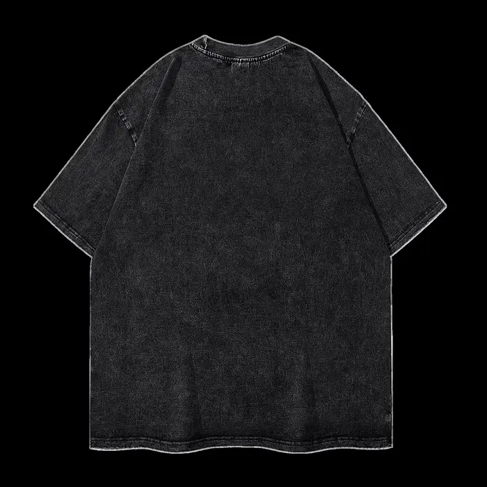 T-Shirt Délavé à Manches Courtes pour Homme et Femme