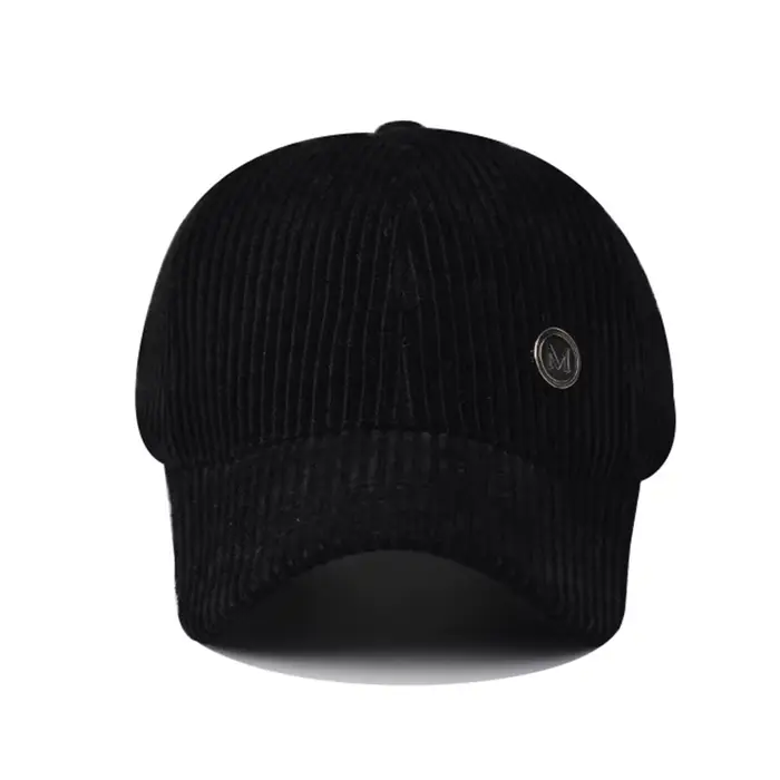 Casquette de baseball en velours côtelé gris beige FS pour hommes