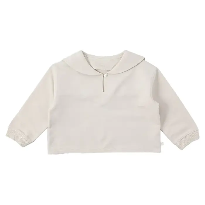 Nouveau sweat à capuche polyvalent en coton avec col marin et manches longues pour garçons et filles