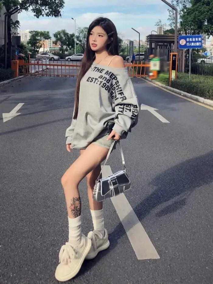 Sweat-shirt à manches longues pour femme