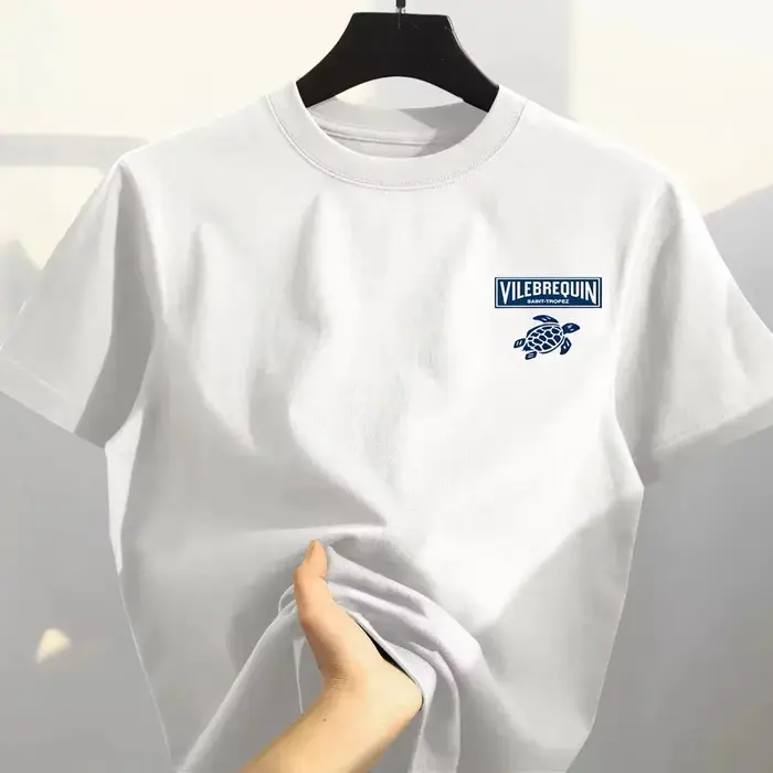 2025 été tendance tortue haute qualité coton respirant confortable T-shirt en plein air hommes hauts