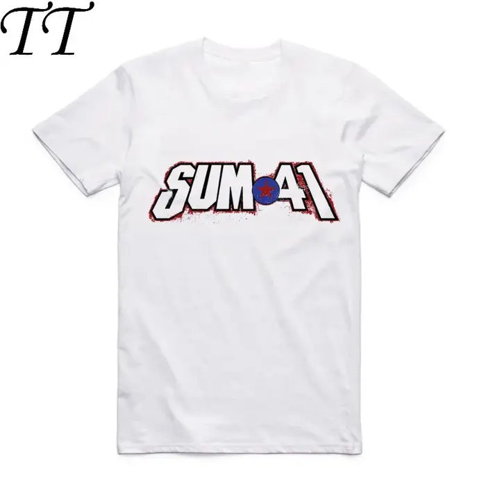 2019 mode hommes imprimer SUM 41 t-shirt col rond à manches courtes été SUM41 groupe Punk populaire Rock Cool haut