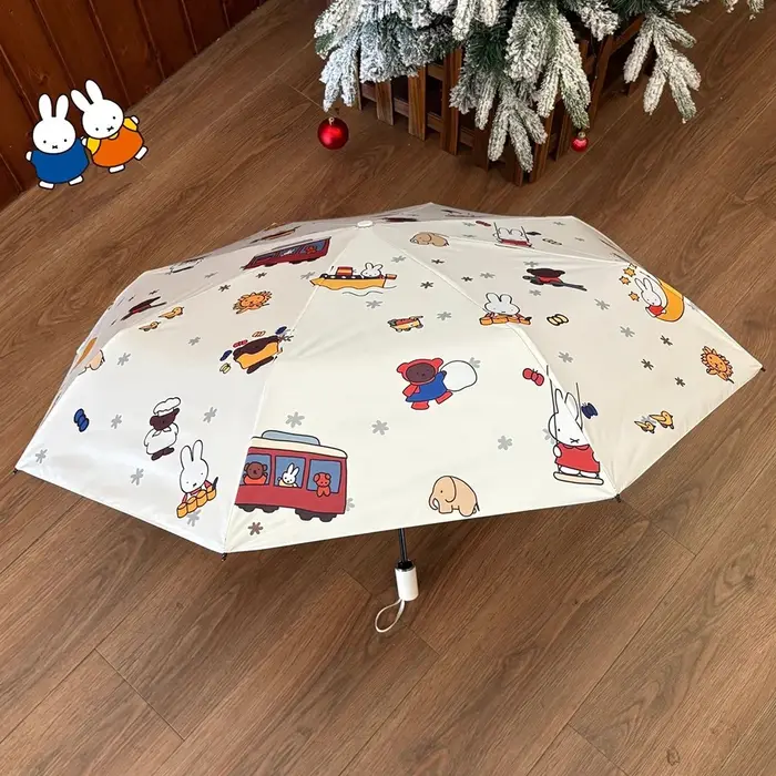 Kawaii Miffy – parapluie à motifs blanc cassé