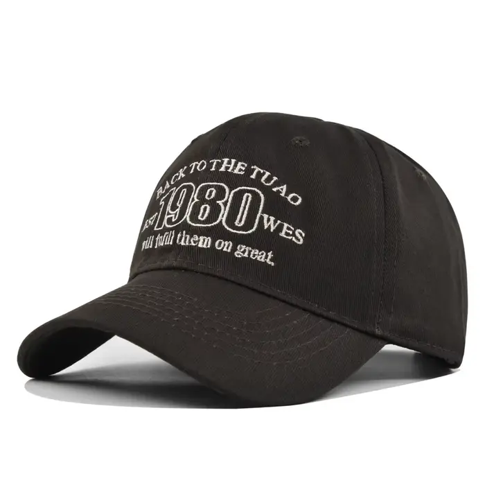 Casquette de baseball brodée 1980, coupe délavée réglable, chapeau de papa pour hommes et femmes, vi