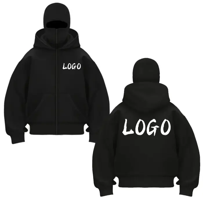 Sweat à capuche Double couche unisexe, personnalisé avec votre Logo, mode automne Y2K, surdimensionn