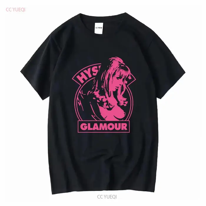 T-shirt unisexe Hysterical Glamour avec grand logo Hiss Girl 1436 No MV617, graphisme vintage délavé