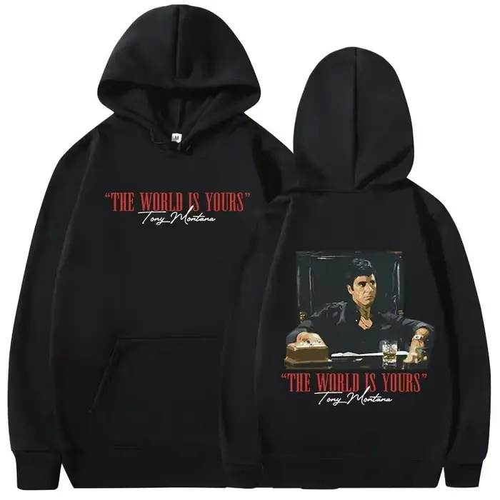 Sweats à capuche classiques pour hommes et femmes du film Scarface, pulls gothiques rétro, sweat-shi