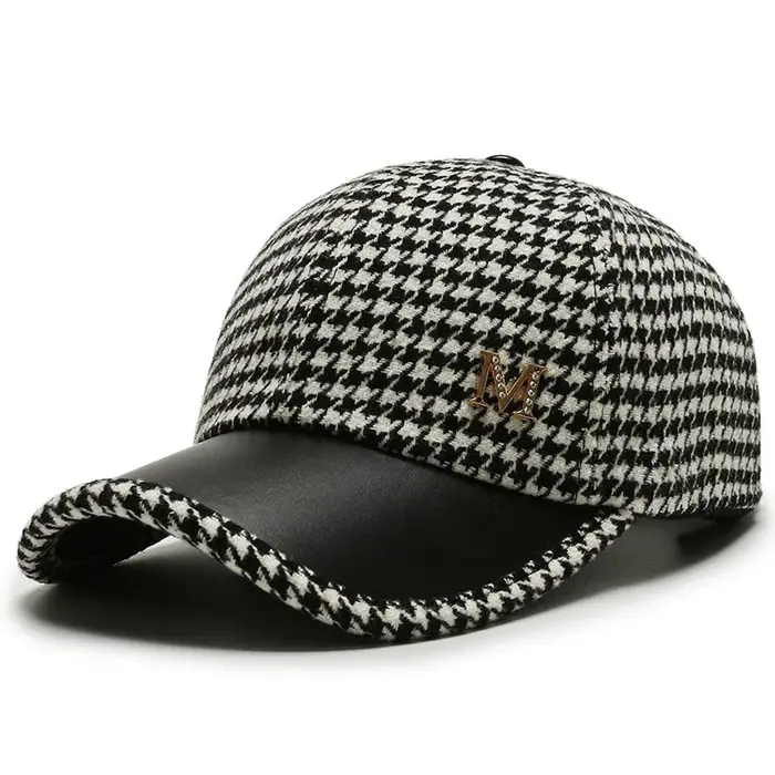 Casquette de Baseball à carreaux pour femmes, garde au chaud, coupe-vent, tendance sauvage, pour l'h