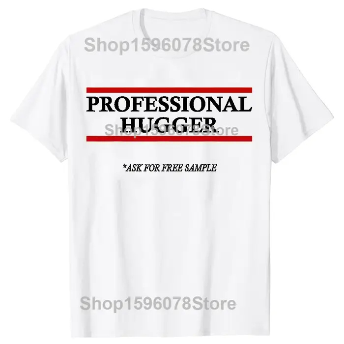 Free Hugs Professional Hugger T-shirts pour hommes et femmes, en pur coton, humoristique, Streetwear