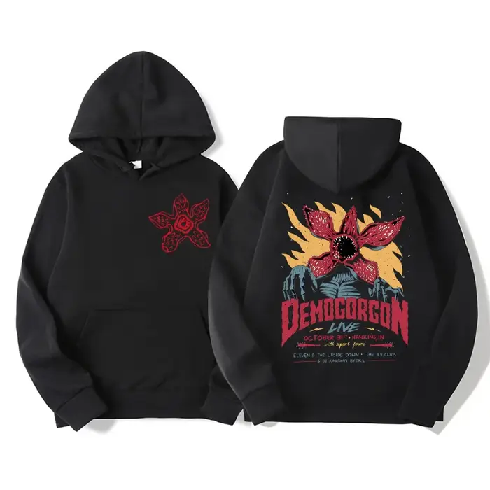 Sweat-shirt à capuche Eddie Munson The Demogorgon pour hommes et femmes, imprimé monstre cannibale, 