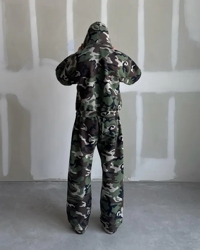 Sweat-shirt à capuche rétro Y2K olive drab pour homme