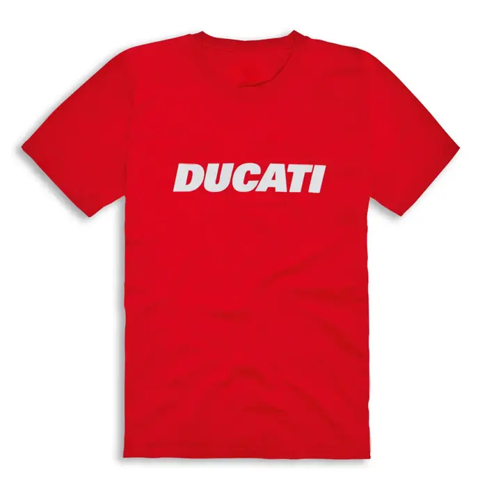 T-shirt en coton à motif graphique style merch de la culture de marque de moto de course, avec logo 