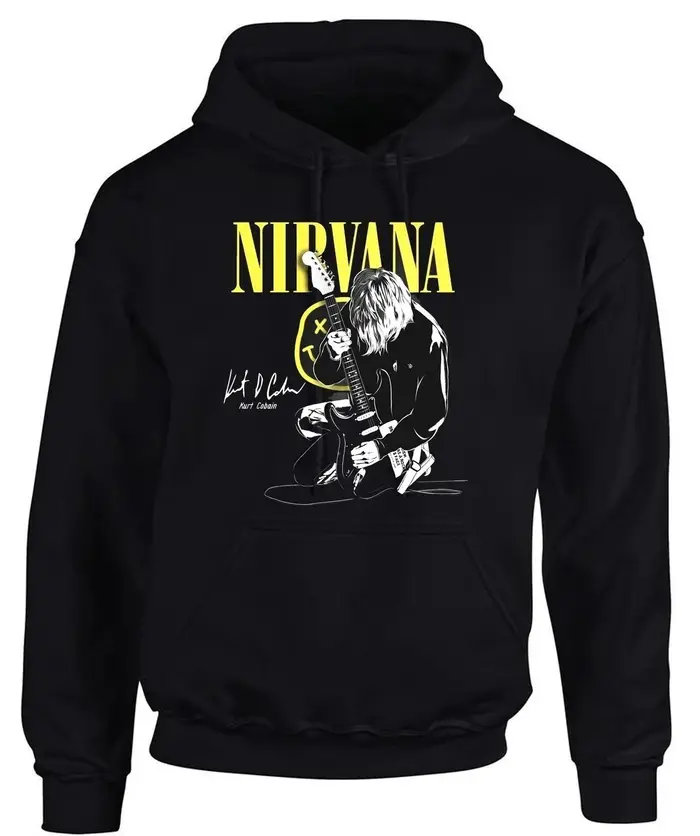 Sweat à capuche imprimé graphique pour hommes et femmes, groupe de Rock classique Nirvana Kurt Cobai