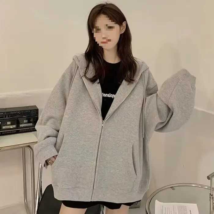 Sweat-shirt à capuche chic et ample pour femme