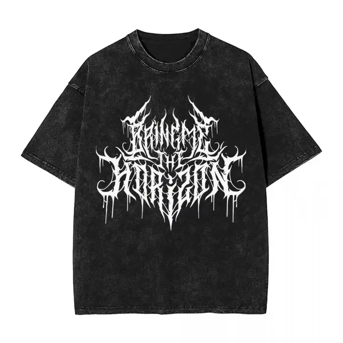 BMTH Bring Me The Horizons Logo T-shirt pour homme, Économie brutaux, Économie vintage, Graphique te
