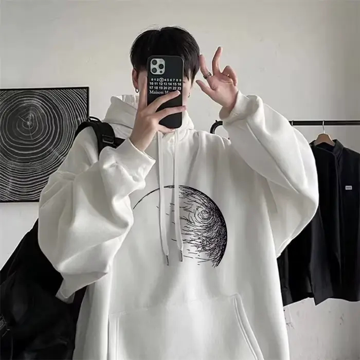 Sweats à capuche College graphiques Goth pour hommes