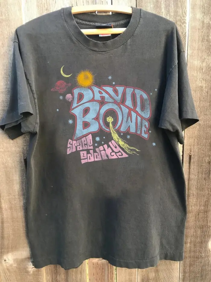 T-shirt vintage David Bowie pour femmes, en coton et respirant, à manches courtes, streetwear décont