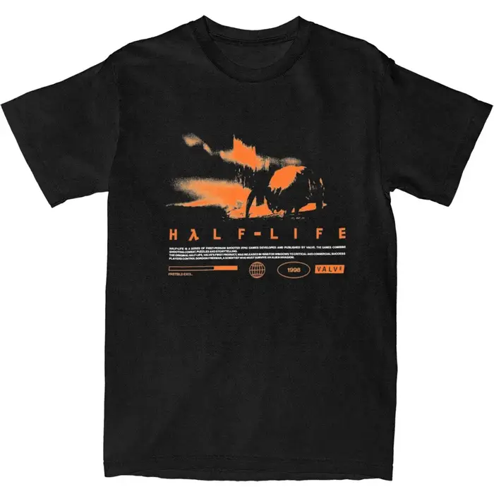 Hommes t-shirt jeux vidéo demi-vie V3 T-Shirts à la mode Cool été T-Shirts drôle impression pur couv