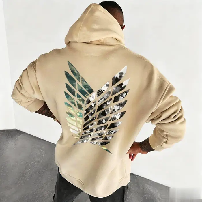 ​ ​ Attaque sur Titan Anime sweat à capuche hommes femmes surdimensionné ailes Logo Streetwear décontracté Cosplay mode