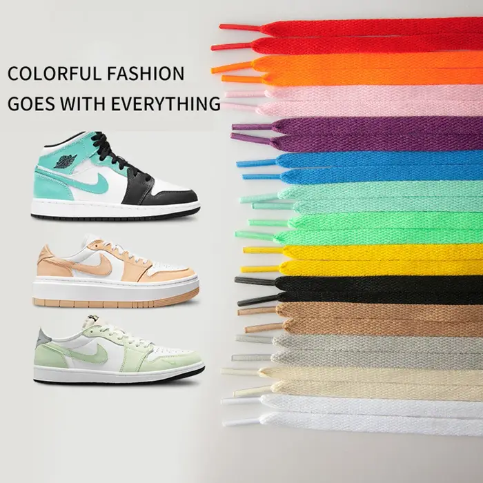0.9/1.2/1.6/1.8M lacets de chaussures colorés Sneaker