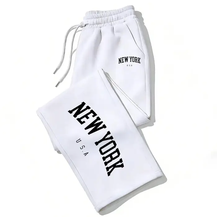 Pantalon de jogging imprimé NEW YORK 2026 pour hommes et femmes, de haute qualité, respirant, idéal pour la course et les tenues décontractées.