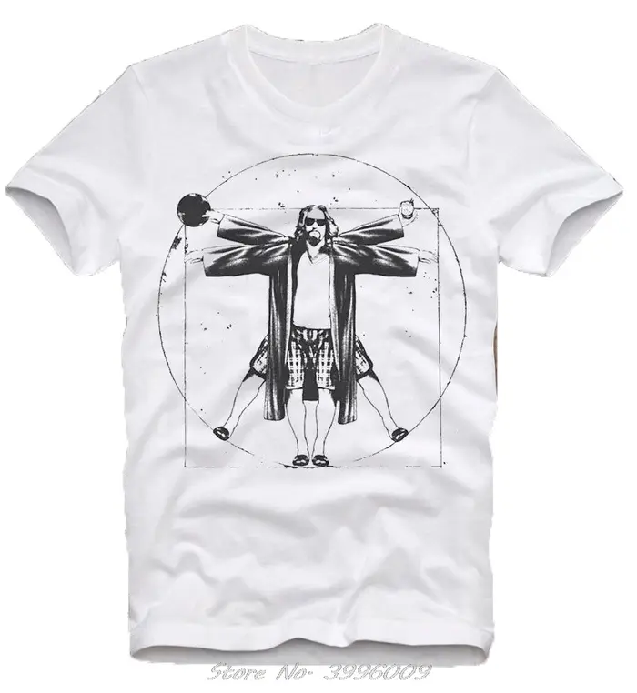 T-shirt manches courtes homme, streetwear en coton, estival et estival, The Big Lebowski, The Dude C