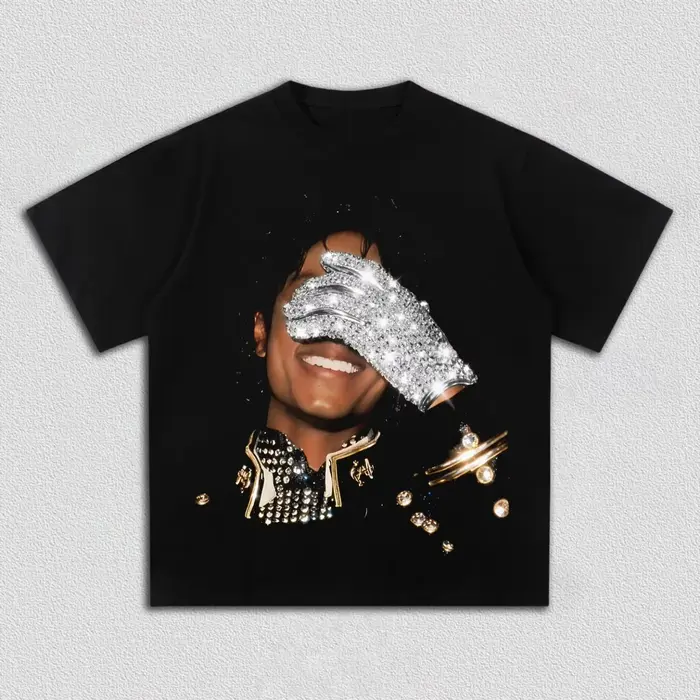 T-shirt graphique Michael Jackson, le roi de la pop, vêtements pour hommes, en coton, à manches cour