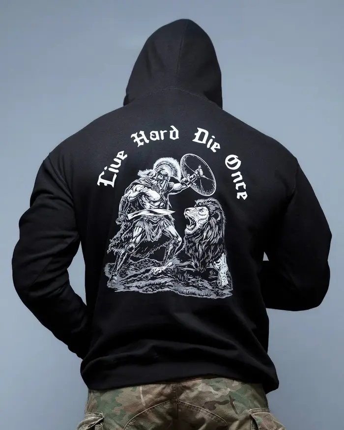 Sweat à capuche Die Once – Équipement tactique _ Brothers in Arms Graphic