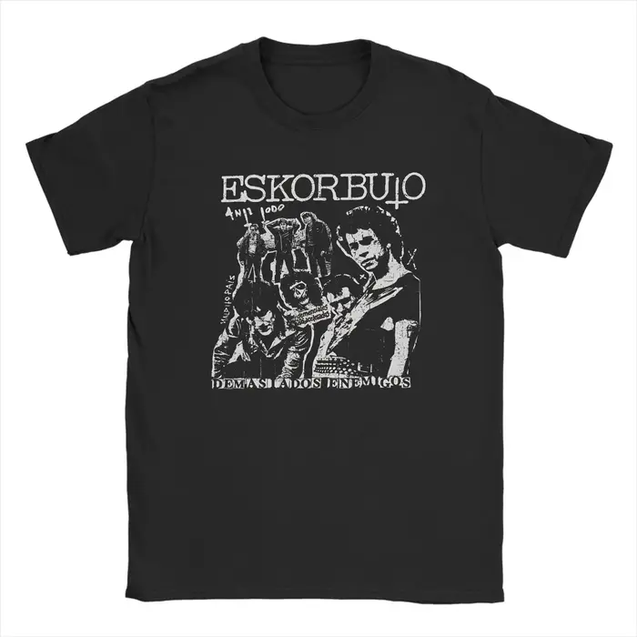 Mode ESKORBUTO T-Shirts hommes col rond coton t-shirt à manches courtes t-shirt vêtements graphiques