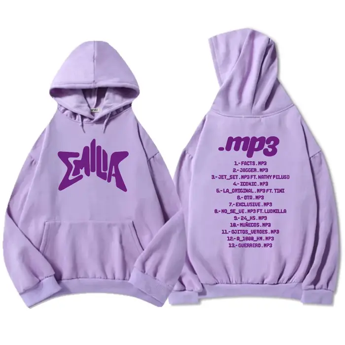 Streetwear Album MP3 Emilia Mernes sweat à capuche Hip Hop hommes sweats à capuche Sudaderas Hombre 