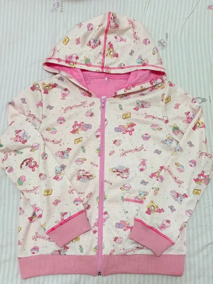 Japonais Kawaii mignon dessin animé imprimé sweats à capuche femmes décontracté Grunge Lolita