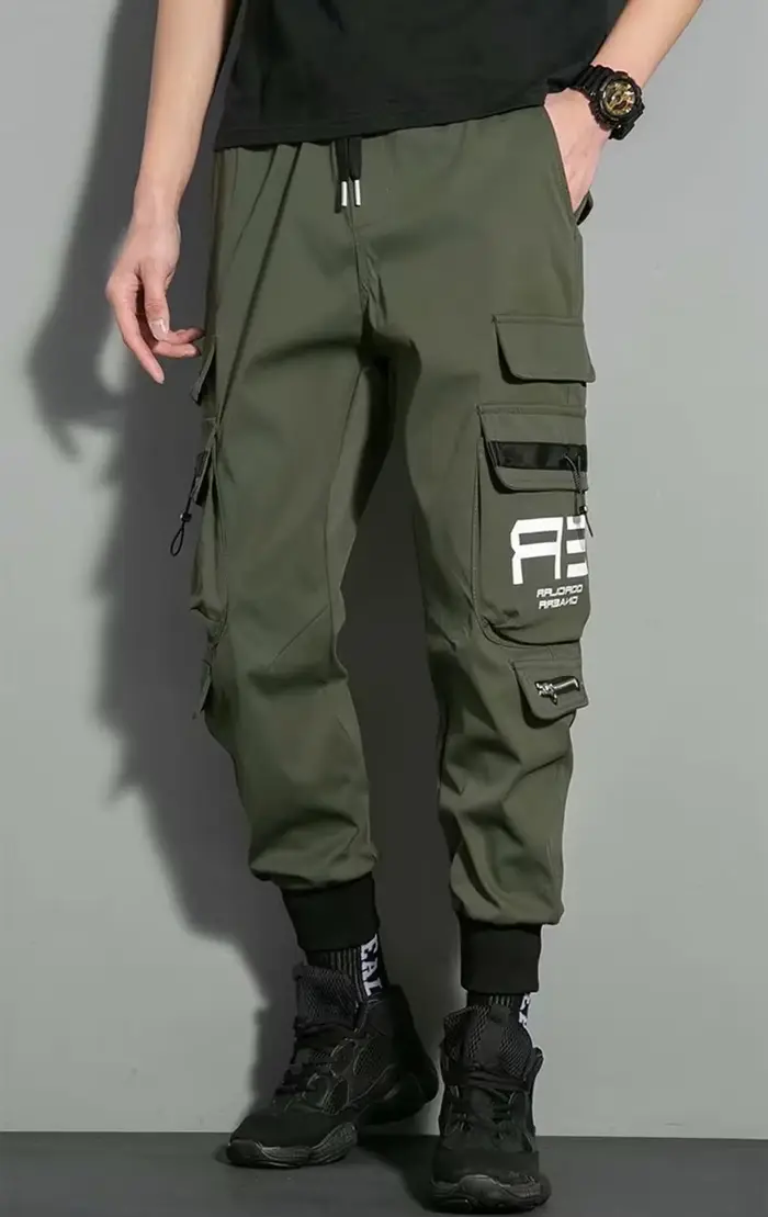 Pantalon Cargo vert armée pour hommes