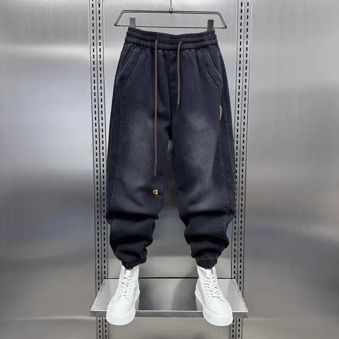 Jean Jogger en Denim Lavé Tendance pour Homme – Collection Printemps/Été – Coupe Ample et Décontract