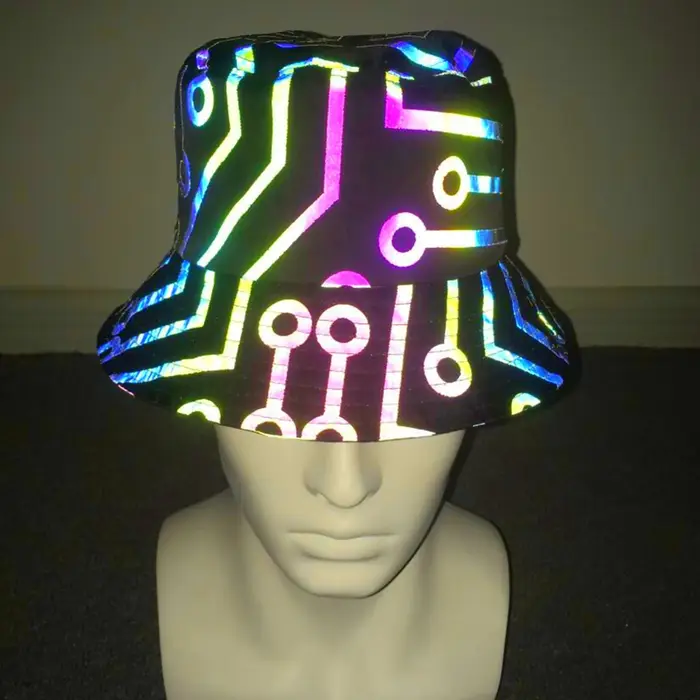 Chapeau unisexe casting holographique E27, casquette réfléchissante d'extérieur, couvre-chef d'été, 