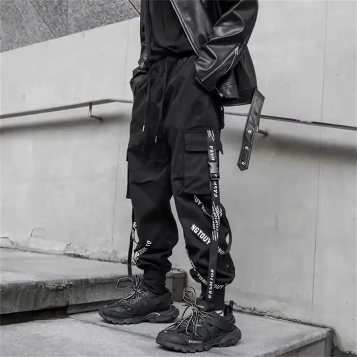 Pantalon Cargo noir pour hommes