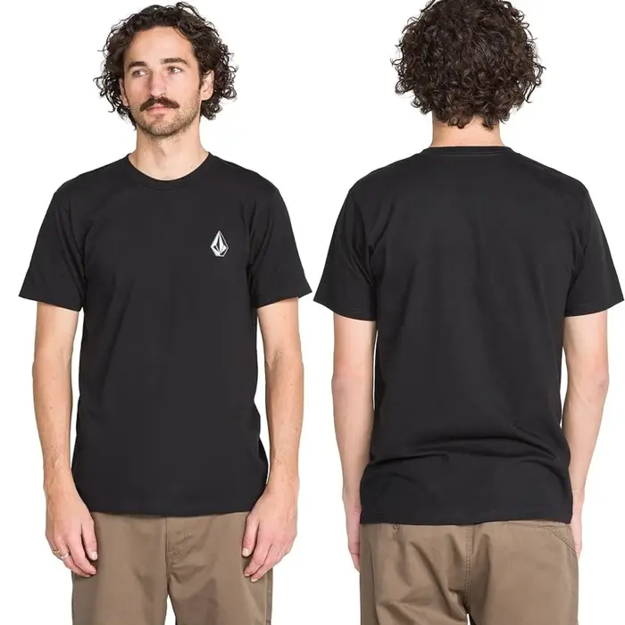 Nouveau T-shirt à manches courtes Volcom Iconic Stone pour homme – T-shirt à logo coupe moderne en c
