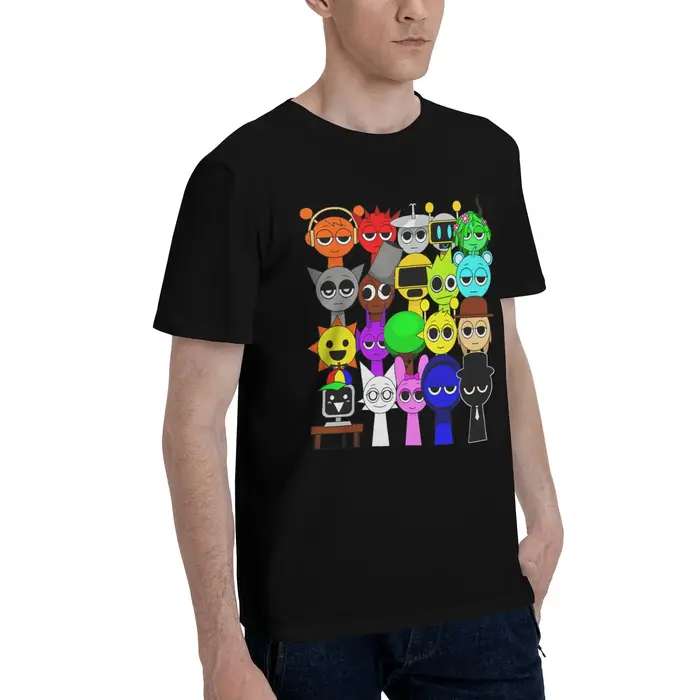 Personnalisé hommes Sprunki T-shirt à manches courtes coton