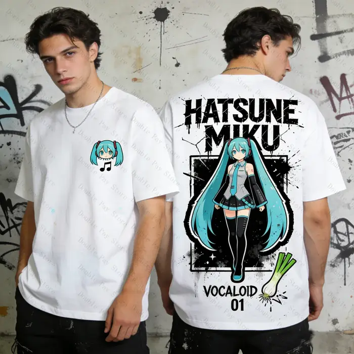 T-shirt surdimensionné Miku pour hommes et femmes