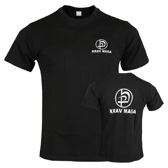 Krav Maga – t-shirt noir en coton pour homme