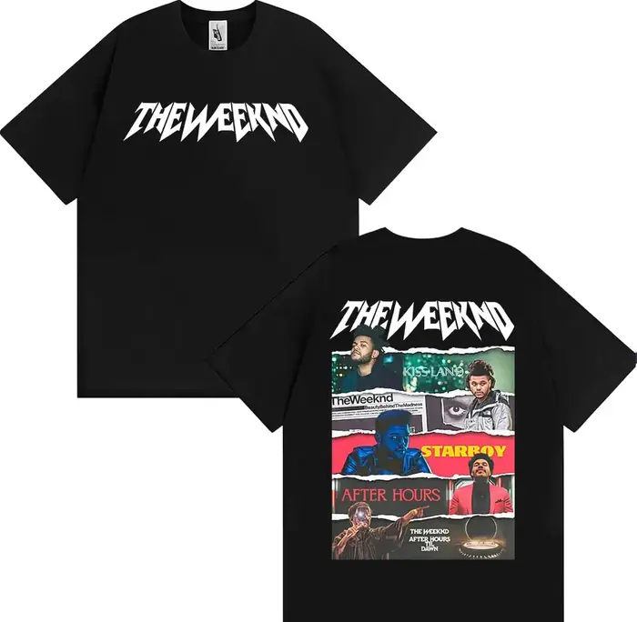 T-shirts The Weeknd After Hours Til Dawn 2026 Tour pour hommes et femmes