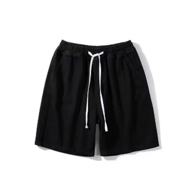 Shorts en jean baggy pour hommes, coupe décontractée, jambe large, style Y2K vintage, hip-hop, skate