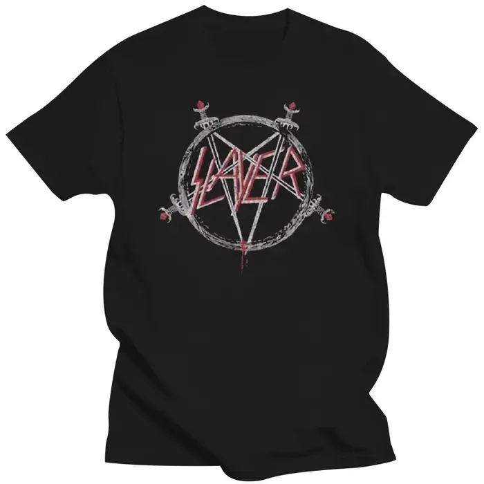 T-Shirt avec Logo Pentagramme Slayer, vêtements pour hommes, vêtements Anime, nouveaux hauts et t-sh